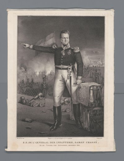 Z.E. De Lt. Generaal der Infanterie, Baron Chassé. In de Citadel van Antwerpen, december 1832 door Hendrik Jan Heerenbrood