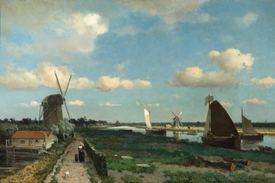 Trekvliet, 1870 door Hendrik Johannes Weissenbruch