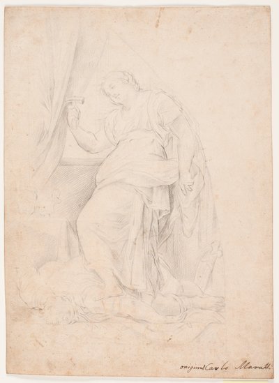 Jael doodt Sisara. Studie naar compositie van Carlo Maratti (Mezzetti, p. 345, nr. 150) door Hendrik Krock