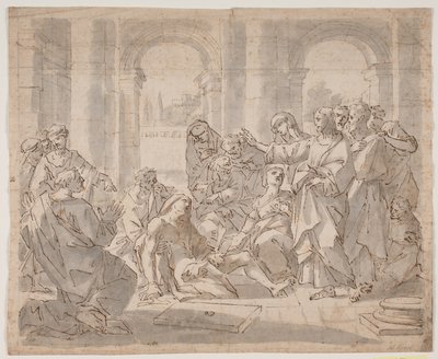 De opwekking van Lazarus door Hendrik Krock
