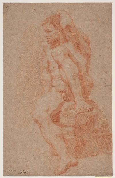 Mannelijke modelstudie door Hendrik Krock