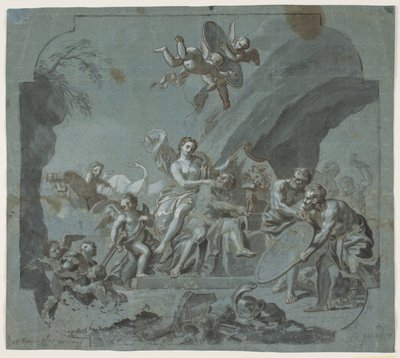 Venus en Vulcanus door Hendrik Krock