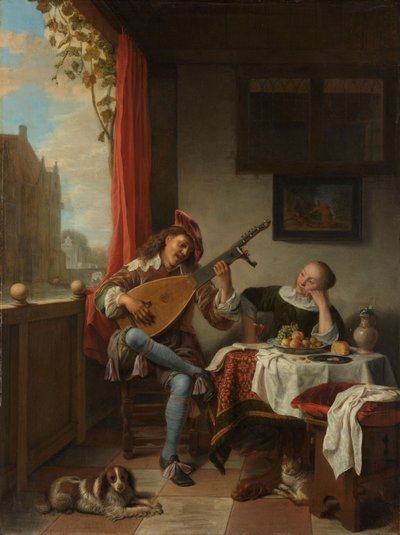 De Luitspeler door Hendrik Martensz Sorgh