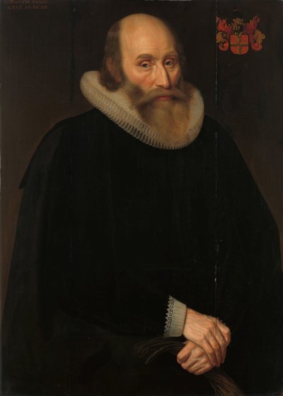 Portret van Antonius Antonides van der Linden, arts in Amsterdam door Hendrik Meerman
