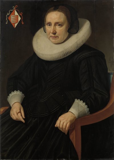 Portret van Sara Sweerts de Weert, tweede vrouw van Antonius Antonides van der Linden door Hendrik Meerman