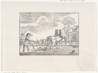 Landarbeiders aan het werk door Hendrik Numan