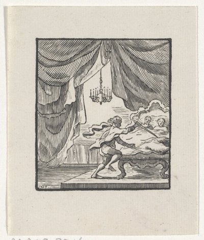 Voorstelling van een verhaal uit de Aesopus fabelen door Hendrik Numan