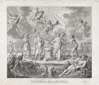 Allegorie op de Ondeelbaarheid, 1795 door Hendrik Roosing