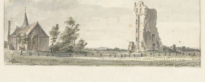 De ruïne van het Huis te Kleef bij Haarlem door Hendrik Spilman