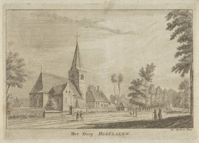 Gezicht op Hoevelaken door Hendrik Spilman