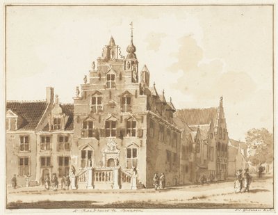 Het stadhuis van Buren door Hendrik Spilman