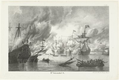 De Tocht naar Chatham, 1667 door Hendrik Vettewinkel