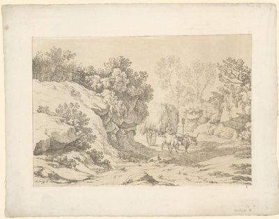 Hooiwagen op weg door Hendrik Voogd