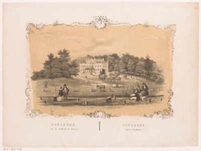 Gezicht op buitenplaats Sonsbeek door Hendrik Wilhelmus Last (attributed to)
