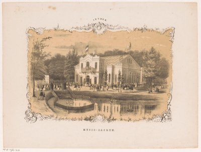 Gezicht op de concertzaal van Arnhem door Hendrik Wilhelmus Last (attributed to)