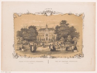 Gezicht op Kasteel Overbeek door Hendrik Wilhelmus Last