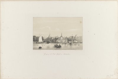Gezicht op het Oude Hoofd te Rotterdam, 1854 door Hendrik Wilhelmus Last