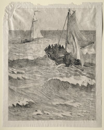 Mariene Scene door Hendrik Willem Mesdag