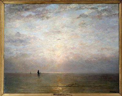 Zonsondergang. Schilderij door Hendrik Wilhem Mesdag (1831-1915), 19e eeuw. Olieverf op doek. Parijs, Musee d