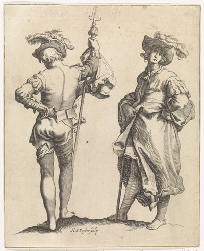 Twee soldaten door Hendrik Winter
