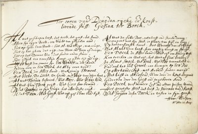 Lofzang ter ere van Gesina ter Borch door Hendrik Wolfsen (signed by artist)