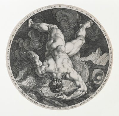 Tantalus, uit de Vier Schandvlekken door Hendrik and Cornelisz. van Haarlem Cornelis Goltzius