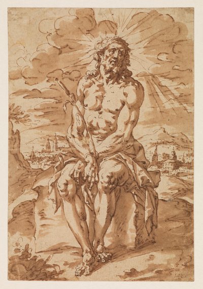 Man van Smarten - Ecce Homo, 1585-1630 door Hendrick de Clerck