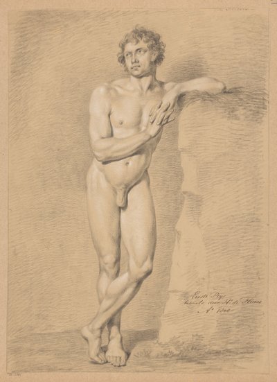 Staand mannelijk naakt, van voren gezien (1e prijs 1808) door Hendrik de Flines