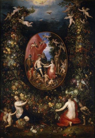 Cybele en Seizoenen, voor 1618 door Hendrik van the Elder Balen