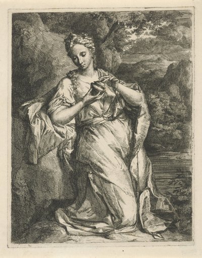Vrouw met parfumvaasje door Hendrik van Limborch