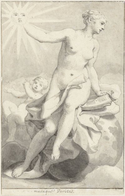 Zittende allegorische vrouwenfiguur door Hendrik van Limborch