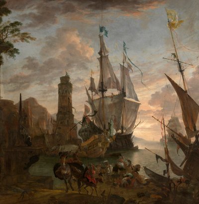 Oosterse havenstad door Hendrik van Minderhout