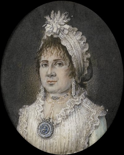 Catharina Theresia Weber (1760/61-1847). Echtgenote van Joannes Titsingh, Amsterdam door Hendrik van Overklift (possibly)