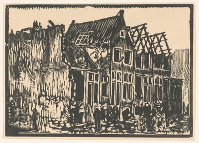 Huizen en bouwvallen door Hendrik van Straten