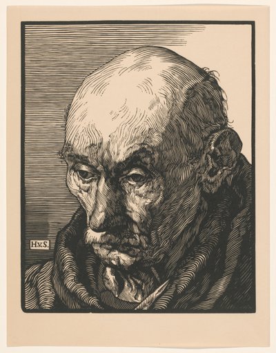 Portret van een onbekende oude man door Hendrik van Straten