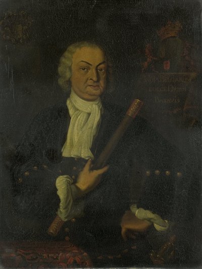 Hendrik Swaardecroon (1667-1728). Gouverneur-generaal (1718-25) door Hendrik van den Bosch (copy after)