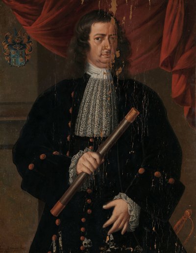 Portret van Christoffel van Swoll, Gouverneur-Generaal van Nederlands-Indië door Hendrik van den Bosch