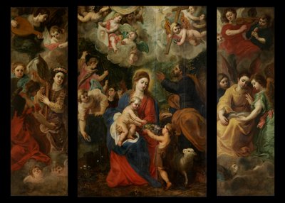 Heilige Familie met Engelen door Hendrik van the Elder Balen