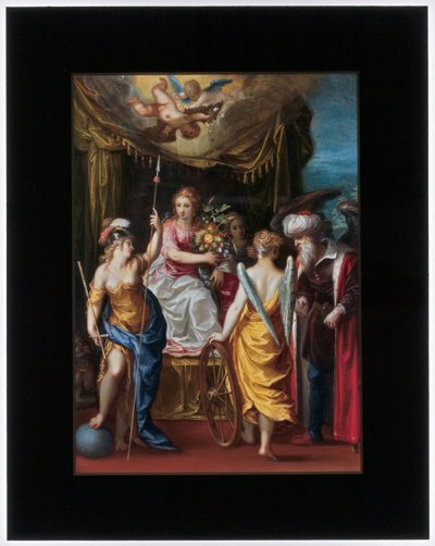 Minerva, Abundantia en Fortuna door Hendrik van the Elder Balen