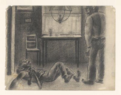 Interieurscène door Henk Henriët (signed by artist)
