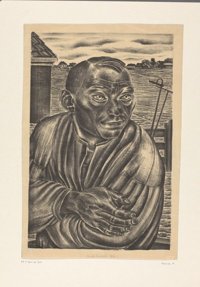 Portret van een boer door Henk Henriët (signed by artist)