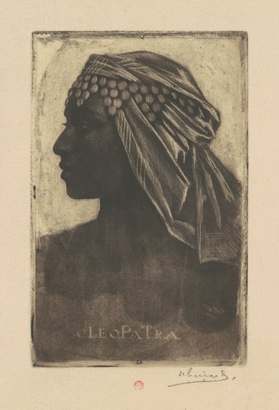Cleopatra door Henri-Charles Guérard