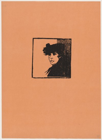 Hoofd van een vrouw door Henri-Charles Guérard