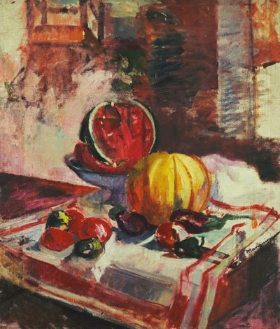 Stilleven met watermeloen door Henri Charles Manguin