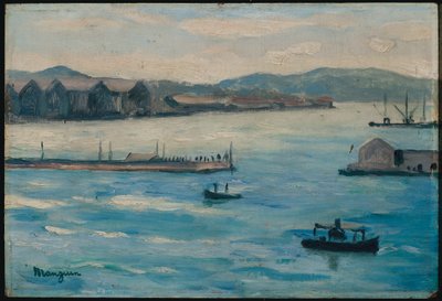 Toulon, de haveningang door Henri Charles Manguin