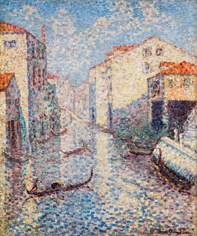 Een kanaal in Venetië door Henri-Edmond Cross