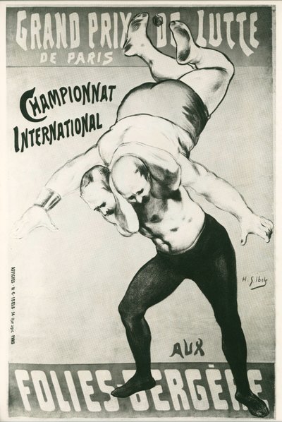 Henri G. Ibels: Grand Prix de Lutte de Paris ... (litho) door Henri-Gabriel Ibels