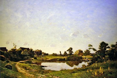 Lunch naast het zwembad door Henri Joseph Harpignies