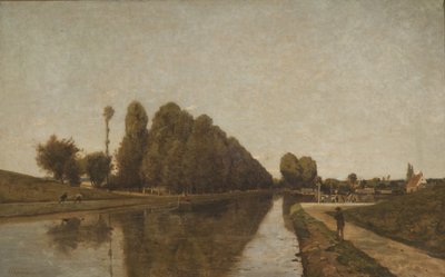 Het Briare-kanaal door Henri Joseph Harpignies