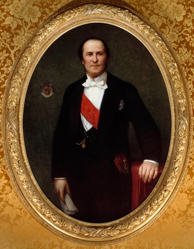 Portret van baron Eugene-Georges Haussmann, prefect van Parijs door Henri Lehmann